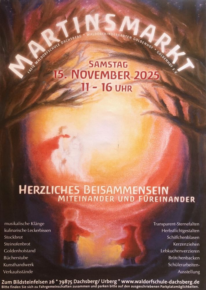 Plakat Martinsmarkt 2025 FWS Dachsberg